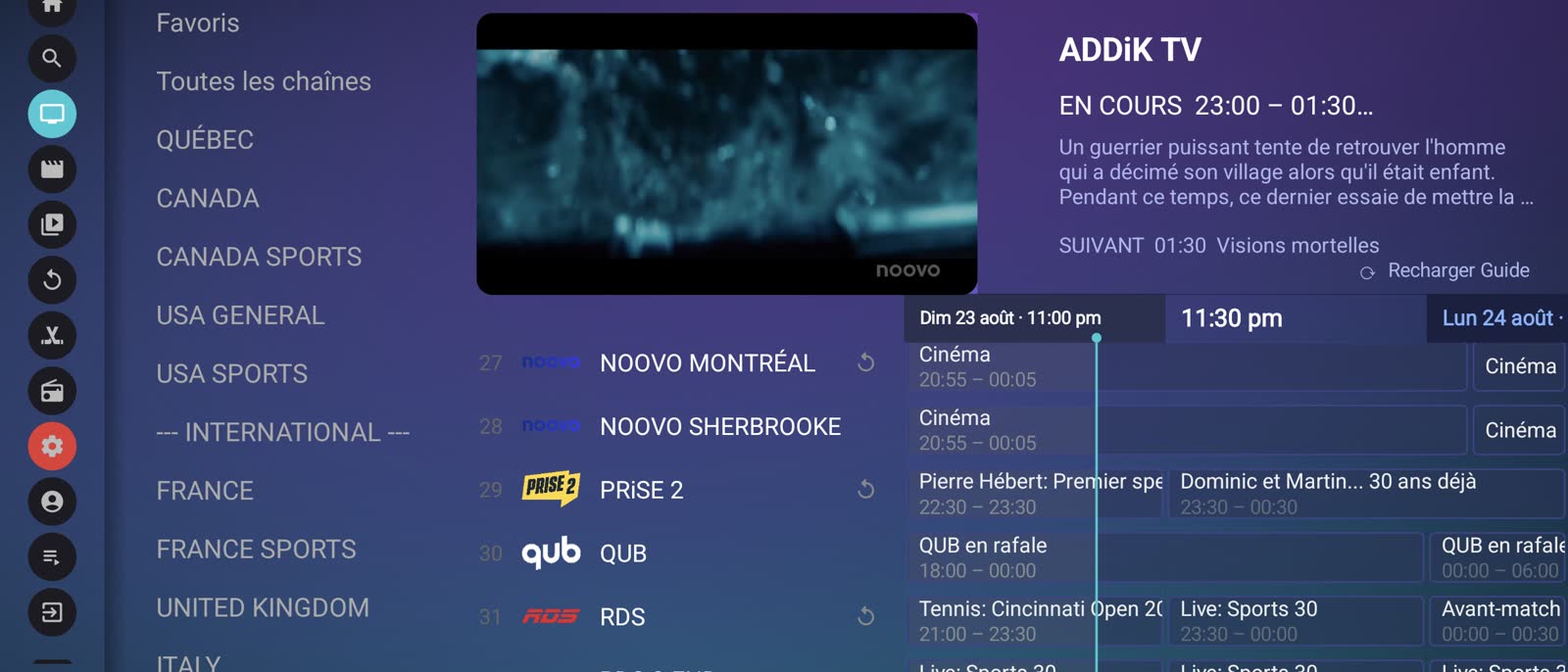 ONYX PLAYER — catégories Québec, Canada, sports, USA