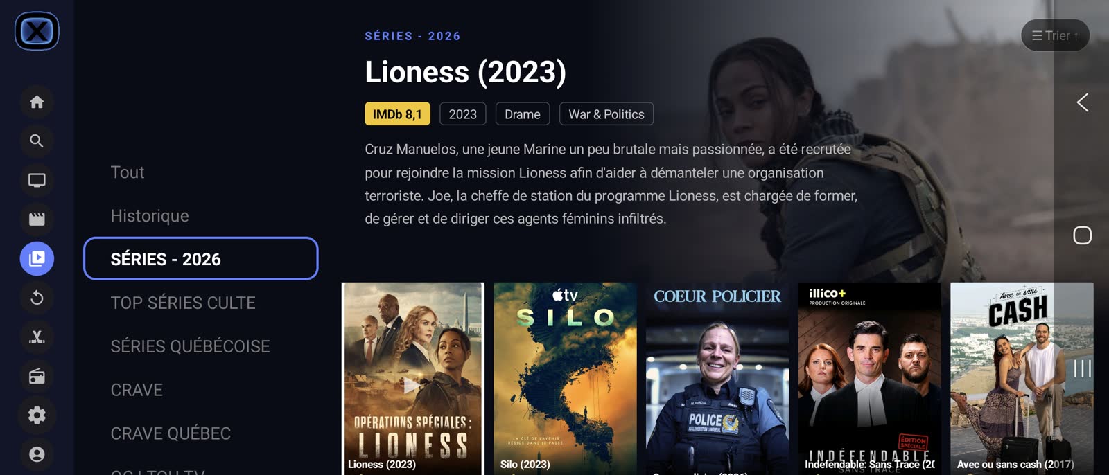 ONYX PLAYER — séries québécoises